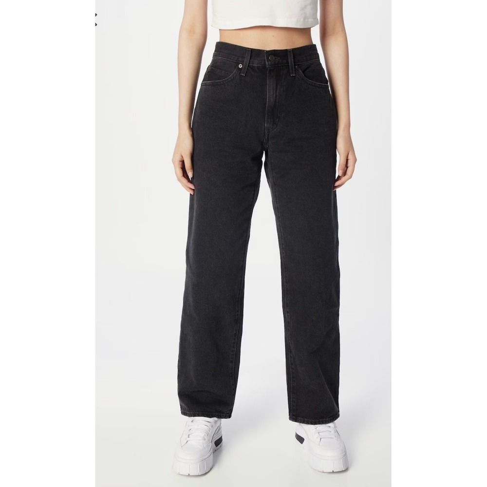 Levi's Sz 27 '94 Baggy Black Loose Fit Jean 100% Cotton Boyfriend Streetwear - Picture 5 of 11